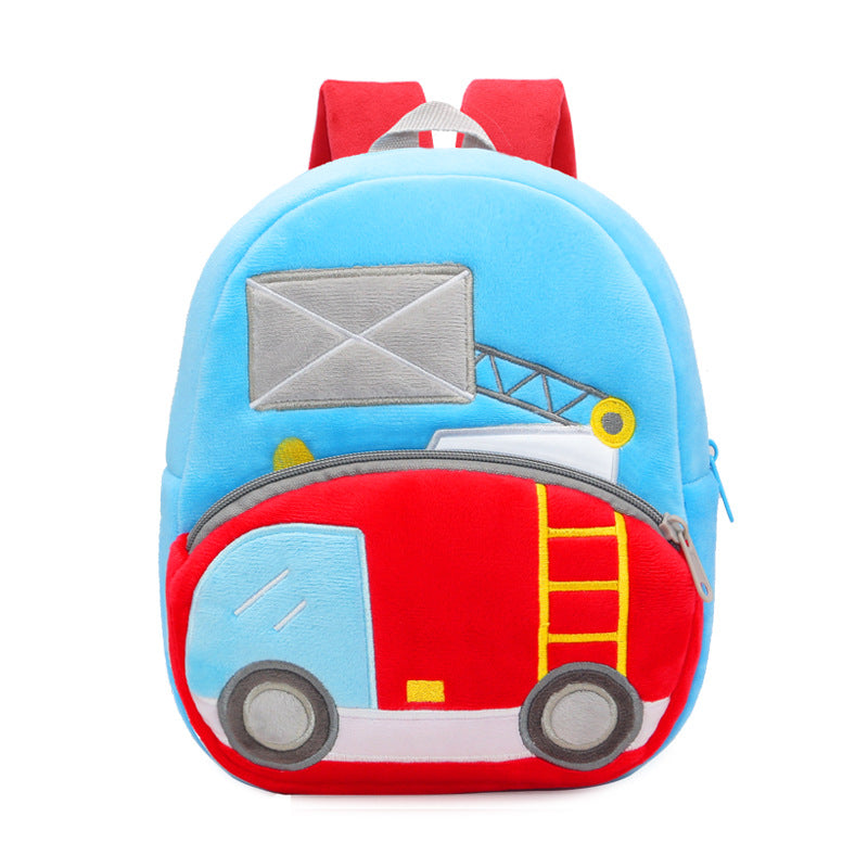 Construction Vehicle Series Cute Kids Backpack Excavator Plush Rucksack 2–4 Years Boys and Girls Toddler Bag