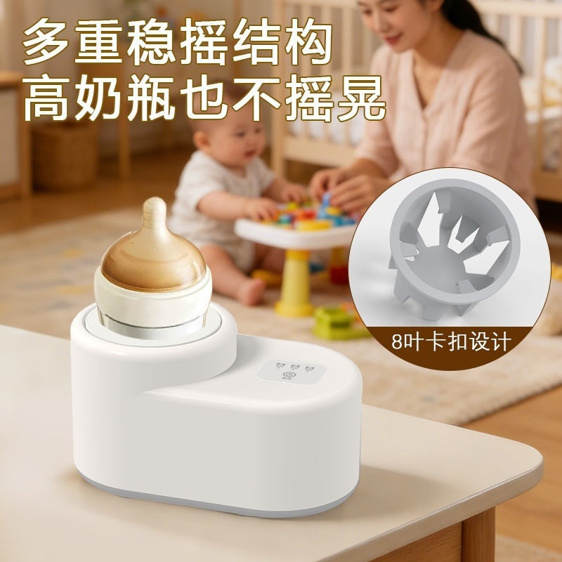 Milk Shaker and Milk Maker 2-in-1 Wireless Charging Portable Insulated Milk Warmer and Frother Machine for Mothers and Babies