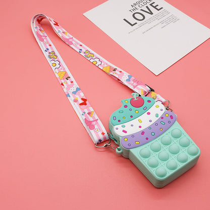 Mouse Repellent Pioneer Kids Fashion Crossbody Bag for Boys — Trendy, Cute, Casual Korean Style, Personalized Silicone Stress-Relief Bag