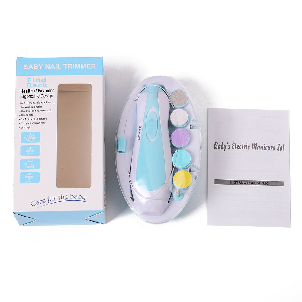 Baby Electric Nail Polisher, Multifunctional Anti-Scratch Kidsren's Nail Polisher, Baby Manicure Tool Set