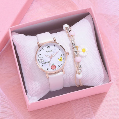 Gaiety New Women’s IS-Style PU Handbag Watch Bracelet Set with Watch – Perfect Gift for Students, Factory Direct