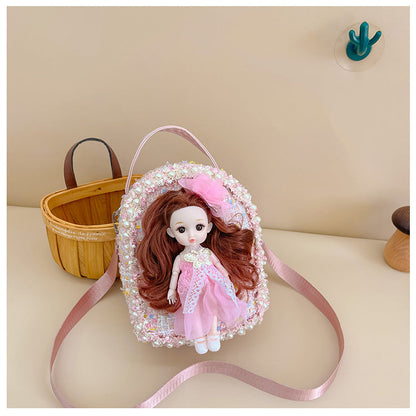 Mini Kids Backpack Cute Princess Coin Purse Accessory Bag 2023 New Travel Little-Chanel Style Backpack Wholesale