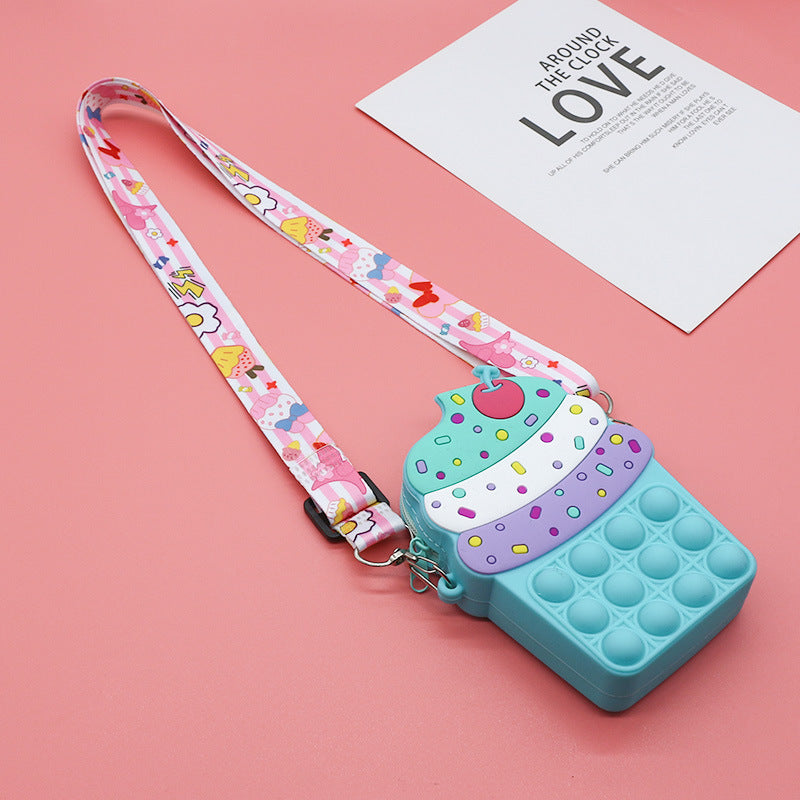 Mouse Repellent Pioneer Kids Fashion Crossbody Bag for Boys — Trendy, Cute, Casual Korean Style, Personalized Silicone Stress-Relief Bag