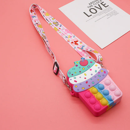 Mouse Repellent Pioneer Kids Fashion Crossbody Bag for Boys — Trendy, Cute, Casual Korean Style, Personalized Silicone Stress-Relief Bag