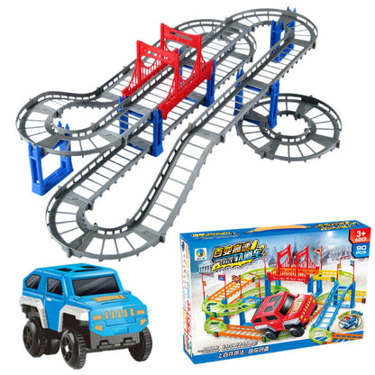 DIY Versatile Track Car Assembly Electric Kids Educational Toy Car City Train (Direct Shipping Available, Free Shipping)