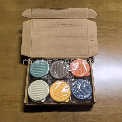 Cross-border Mini 304 Stainless Steel Dip Seasoning Box Cartoon Bear Plate with Lid Tomato Sauce Salad Sauce Cup