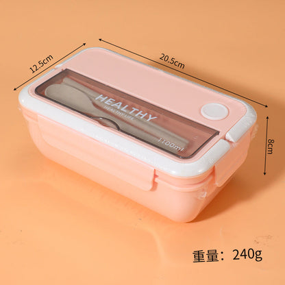 Plastic Lunch Box Divided Lunch Box for Students and Office Workers Large-Capacity Lunch Box Sealed Insulated Lunch Box with Lid