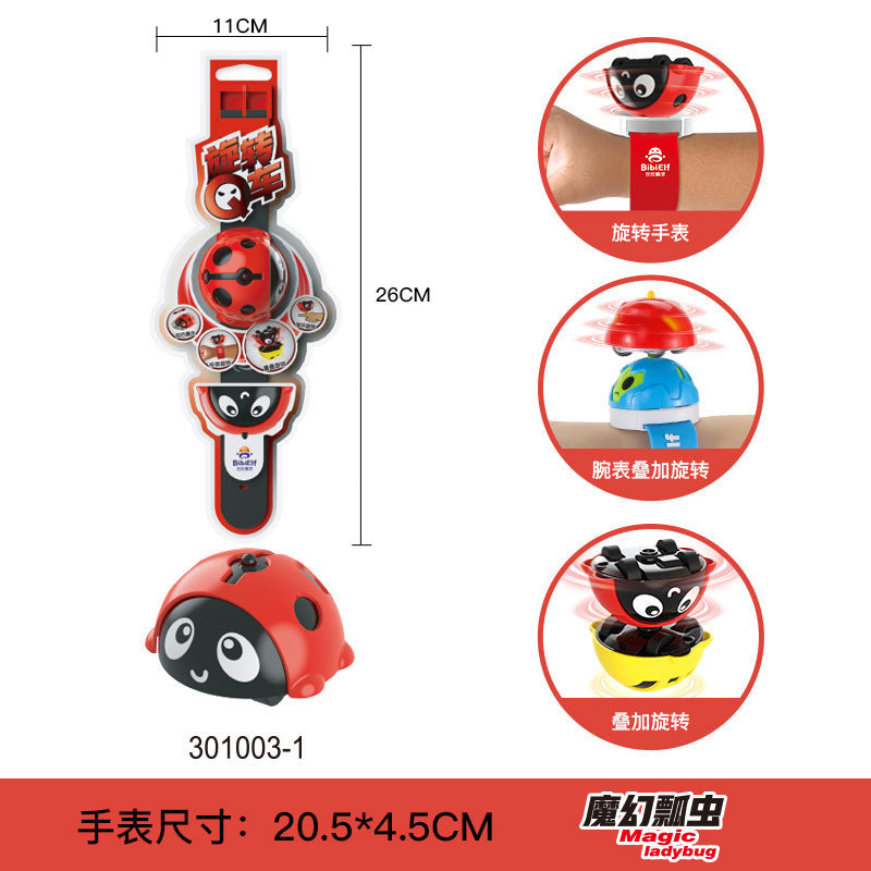 Beibei Elf Finger-Stacking Battle Spinning Top Car Inertial Q-Car Watch Toy for Kids – Cartoon Creative Mini Toy