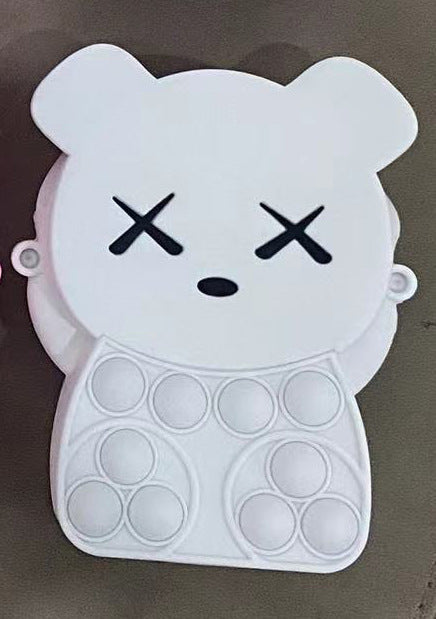Novel Creative Cartoon Silicone Pouch Kids Crossbody Sling Bag Cute Bear Coin Purse &amp; Small Storage Bag