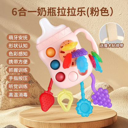 Pull-And-Play Baby Toy for 6 Months and Up, Educational and Chewable, Suitable for 0-1 Year Old Boys and Girls
