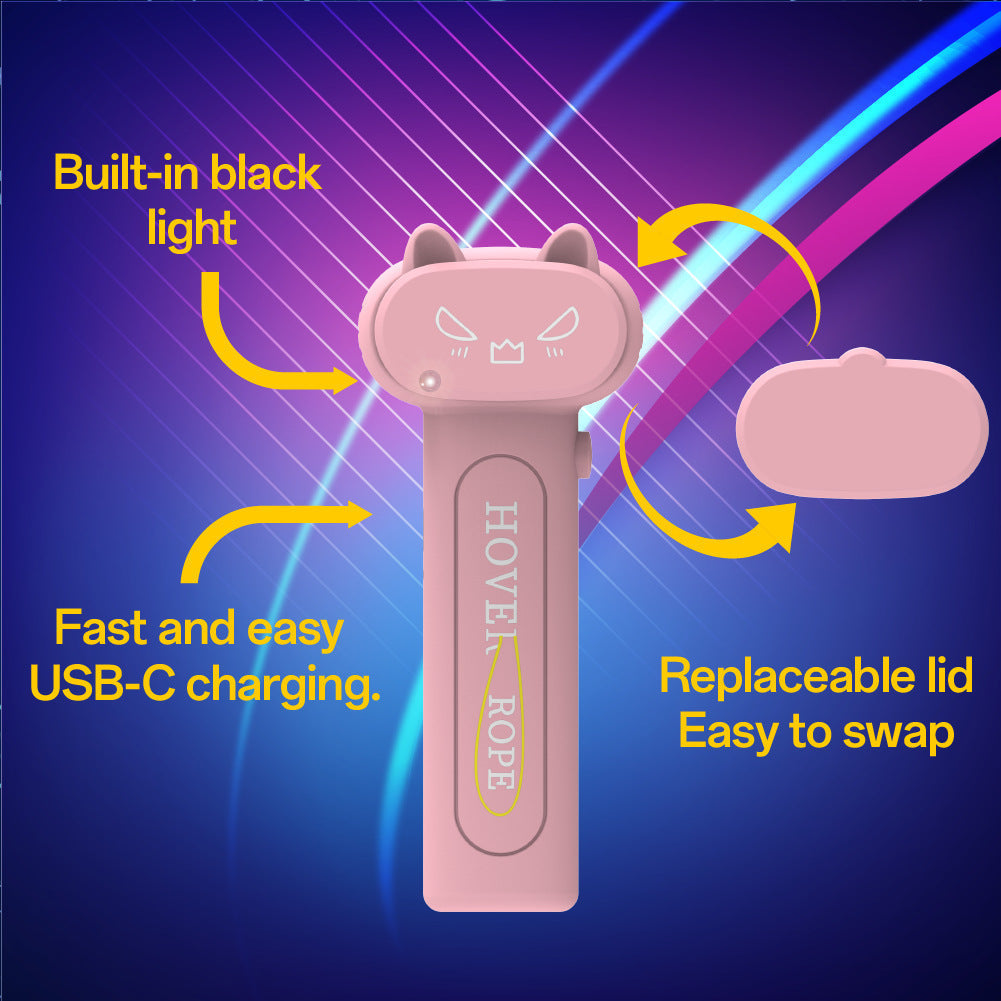 Cross-Border Electric Cat-Teasing Stress-Relief Toy, Glowing Rope Launcher, TikTok Viral Unique Decompression Zipper Rope for Wholesale