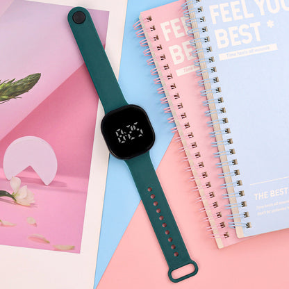 Ready-to-Ship Cross-Border LED Dual-Line Electronic Watch, Creative Tech Style, Student Square Touch, Minimalist Luminous Electronic Wristwatch