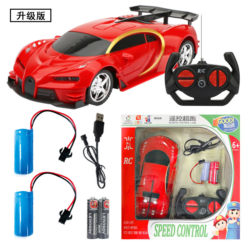 Remote Control Kids Electric Off-Road Racing Car 4-Channel Rechargeable Simulated RC Jeep Toy Vehicle for Cross-Border