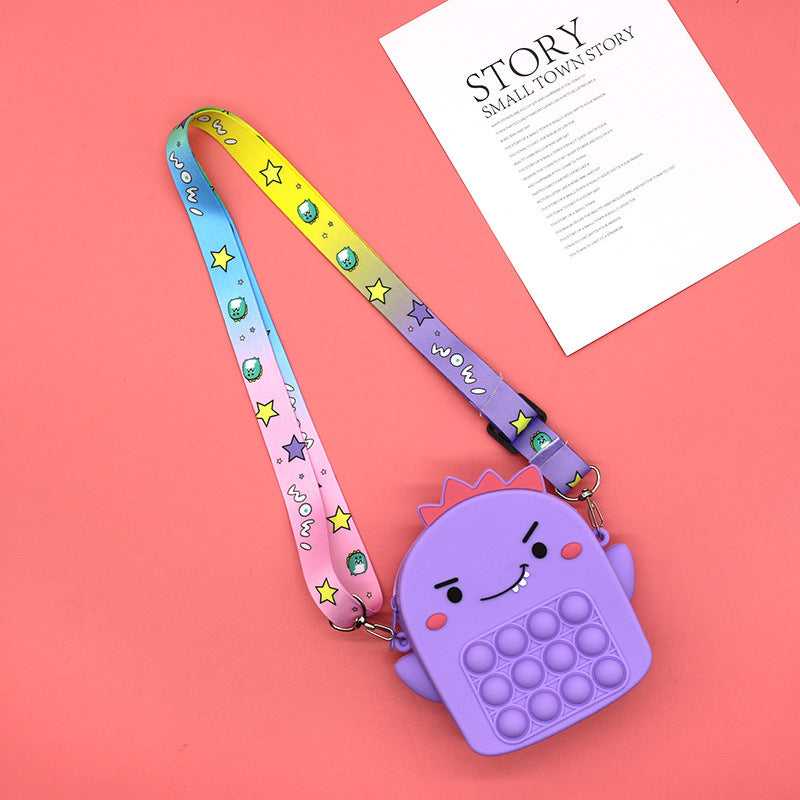 Mouse Killer Pioneer Silicone Cartoon Press Crossbody Bag Unicorn Kids Shoulder Bag Girls Crossbody Mini Square Bag Wholesale