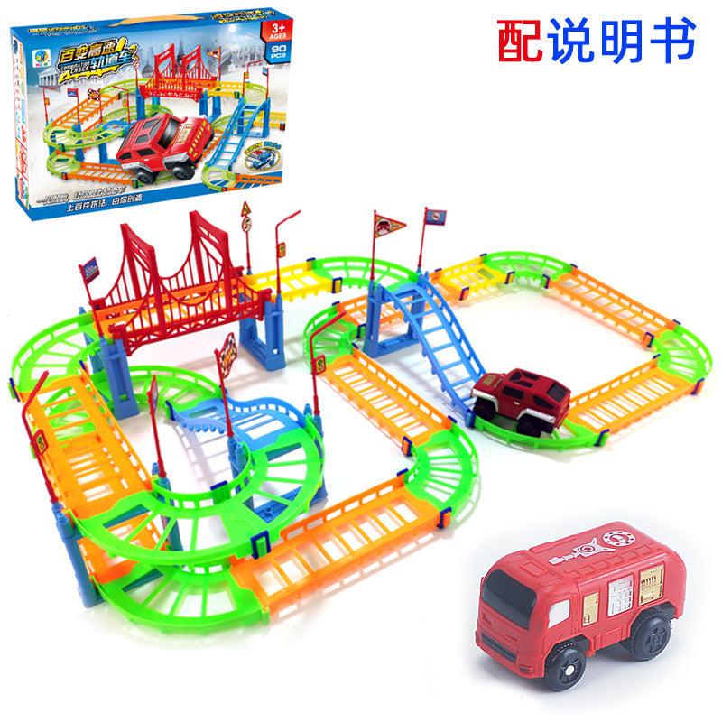 DIY Versatile Track Car Assembly Electric Kids Educational Toy Car City Train (Direct Shipping Available, Free Shipping)