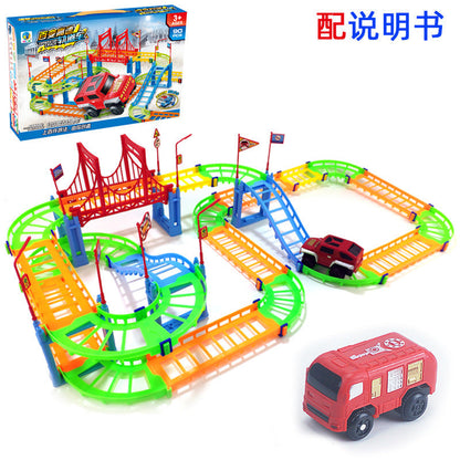 DIY Versatile Track Car Assembly Electric Kids Educational Toy Car City Train (Direct Shipping Available, Free Shipping)