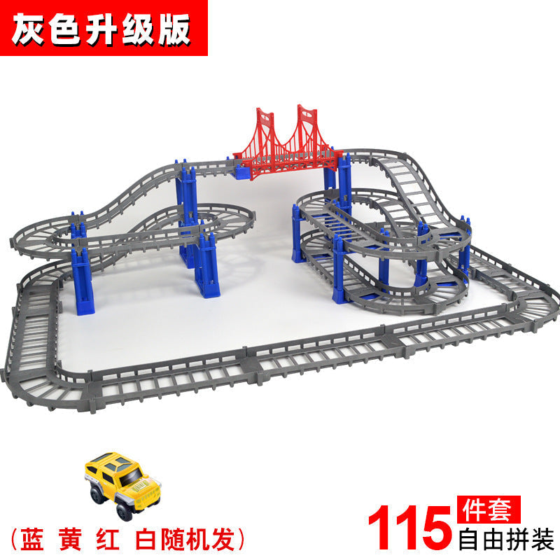 DIY Versatile Track Car Assembly Electric Kids Educational Toy Car City Train (Direct Shipping Available, Free Shipping)