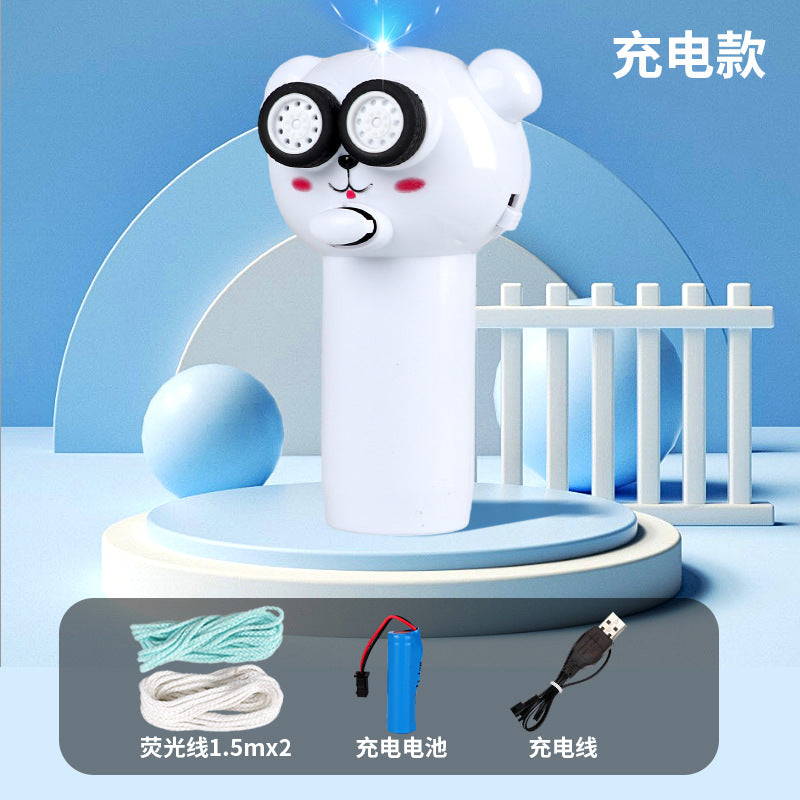 Cross-Border Electric Cat-Teasing Stress-Relief Toy, Glowing Rope Launcher, TikTok Viral Unique Decompression Zipper Rope for Wholesale