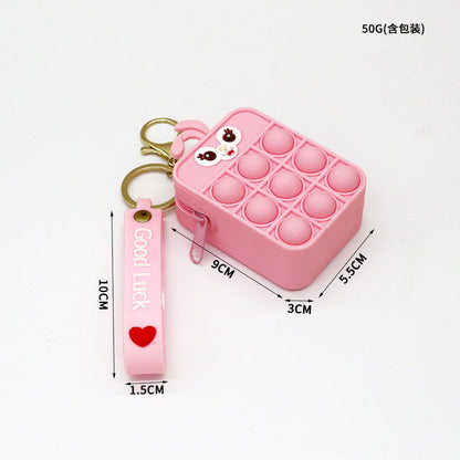 Mouse Killer Pioneer Silicone Cartoon Press Crossbody Bag Unicorn Kids Shoulder Bag Girls Crossbody Mini Square Bag Wholesale