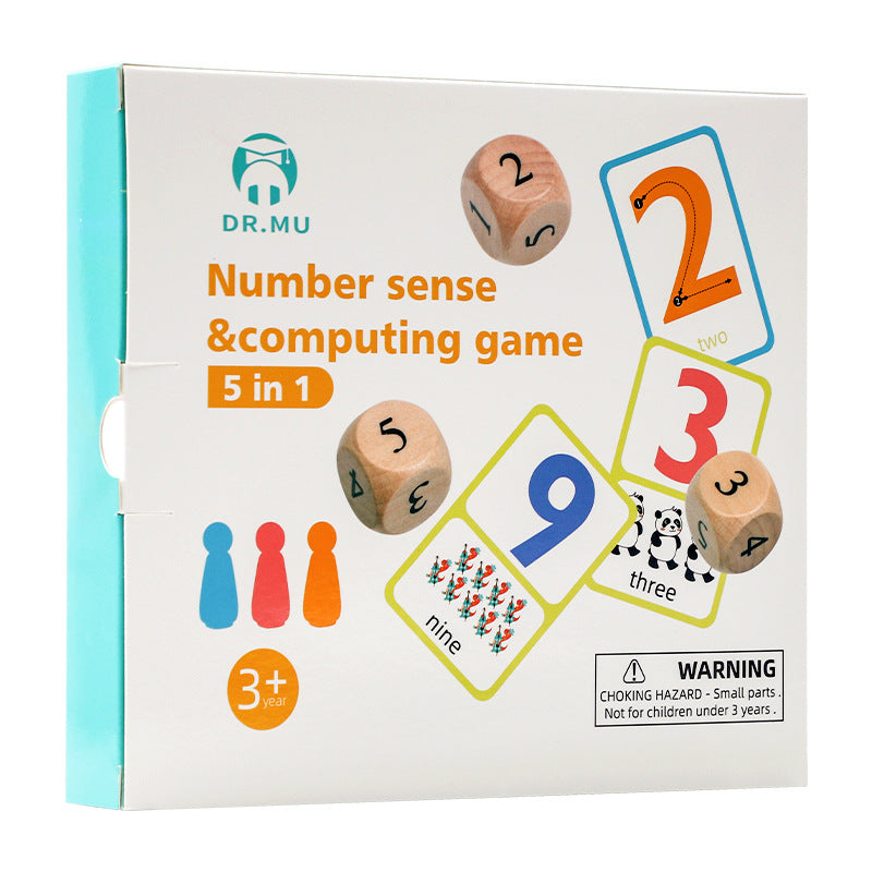 5-in-1 Number Sense Math Operation Game for Kids | Early Math Learning Educational Toy | Parent-Child Interactive Fun Puzzle Table Game
