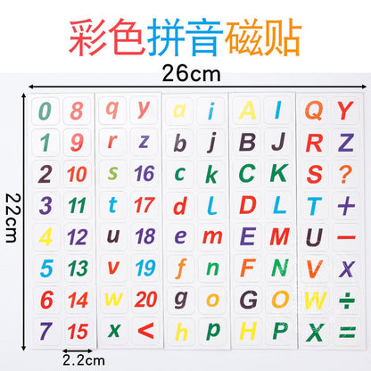 Colorful English Letter Magnetic Stickers Magnetic Teaching Aids Soft Magnetic Chinese Pinyin Refrigerator Magnets Kids English Word Cards