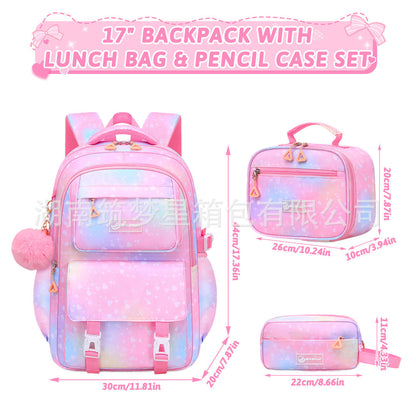 New Amazon Backpack Set for Elementary & Middle School Students (3-Piece) Lightweight, Weight-Reducing & Waterproof School Backpacks, Double Shoulder Bags