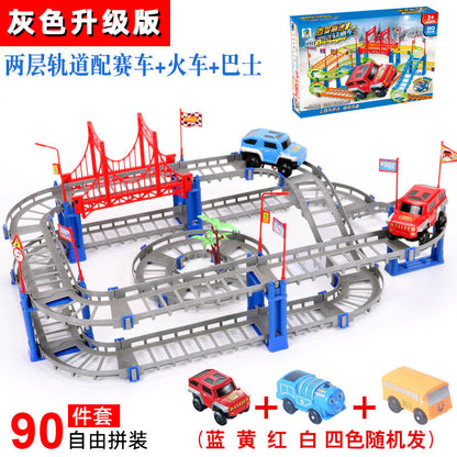 DIY Versatile Track Car Assembly Electric Kids Educational Toy Car City Train (Direct Shipping Available, Free Shipping)