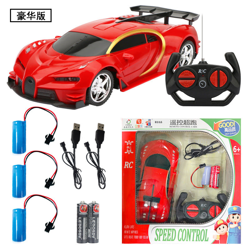 Remote Control Kids Electric Off-Road Racing Car 4-Channel Rechargeable Simulated RC Jeep Toy Vehicle for Cross-Border