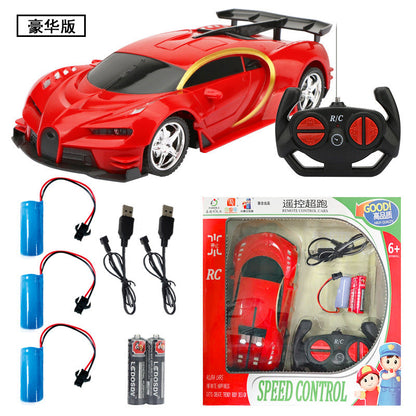 Remote Control Kids Electric Off-Road Racing Car 4-Channel Rechargeable Simulated RC Jeep Toy Vehicle for Cross-Border