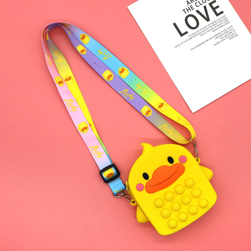 Mouse Killer Pioneer Silicone Cartoon Press Crossbody Bag Unicorn Kids Shoulder Bag Girls Crossbody Mini Square Bag Wholesale