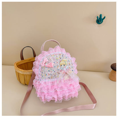 Mini Kids Backpack Cute Princess Coin Purse Accessory Bag 2023 New Travel Little-Chanel Style Backpack Wholesale
