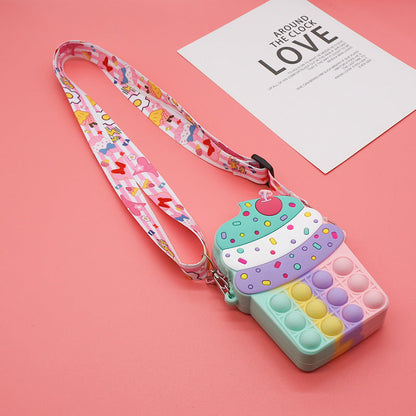 Mouse Repellent Pioneer Kids Fashion Crossbody Bag for Boys — Trendy, Cute, Casual Korean Style, Personalized Silicone Stress-Relief Bag