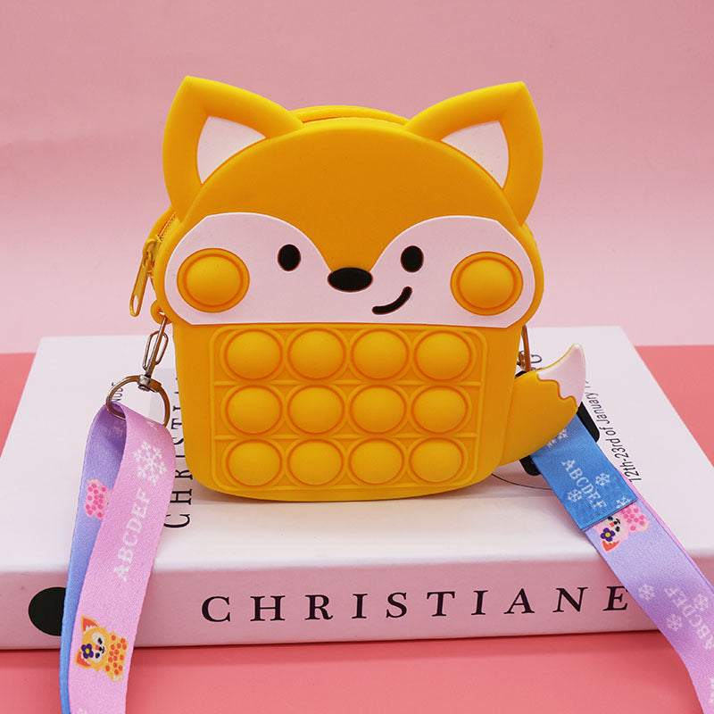 Mouse Killer Pioneer Silicone Cartoon Press Crossbody Bag Unicorn Kids Shoulder Bag Girls Crossbody Mini Square Bag Wholesale