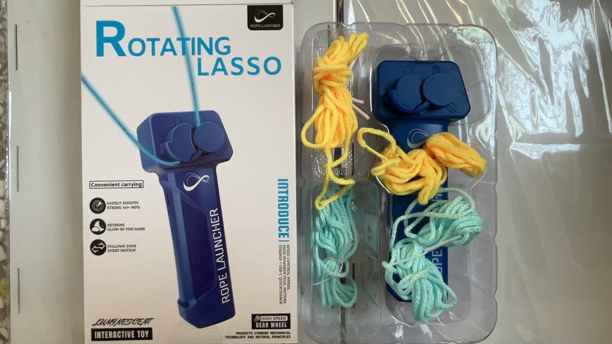 Cross-Border Electric Cat-Teasing Stress-Relief Toy, Glowing Rope Launcher, TikTok Viral Unique Decompression Zipper Rope for Wholesale
