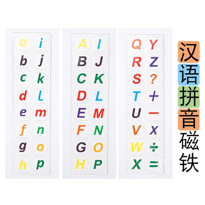 Colorful English Letter Magnetic Stickers Magnetic Teaching Aids Soft Magnetic Chinese Pinyin Refrigerator Magnets Kids English Word Cards
