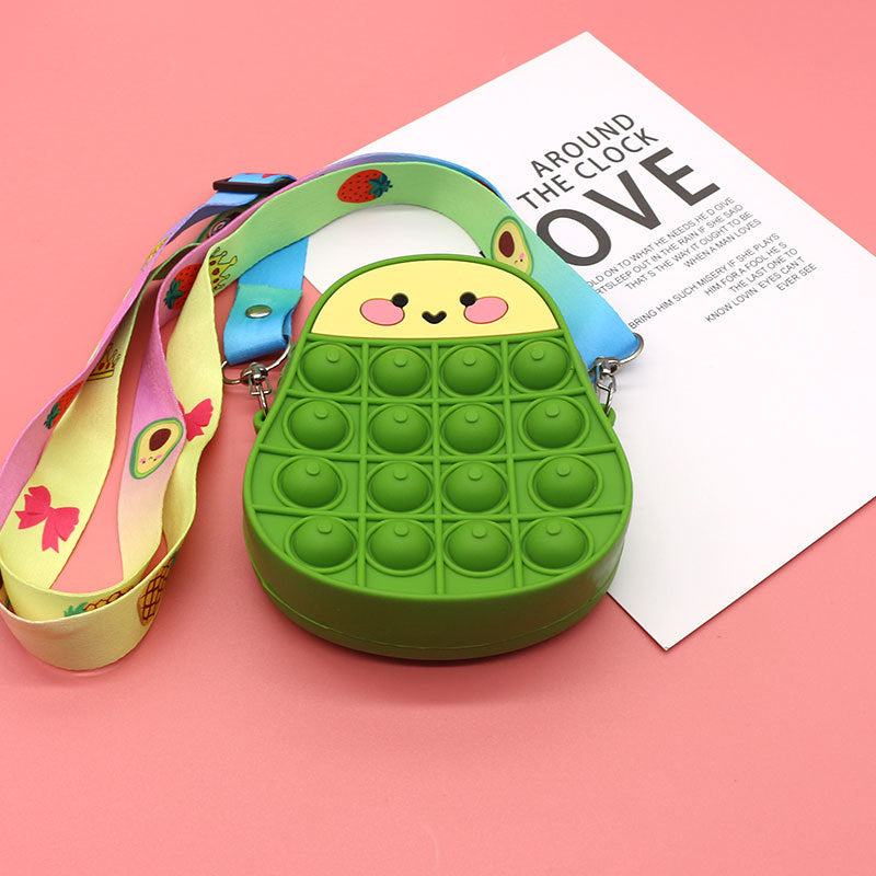 Mouse Killer Pioneer Silicone Cartoon Press Crossbody Bag Unicorn Kids Shoulder Bag Girls Crossbody Mini Square Bag Wholesale