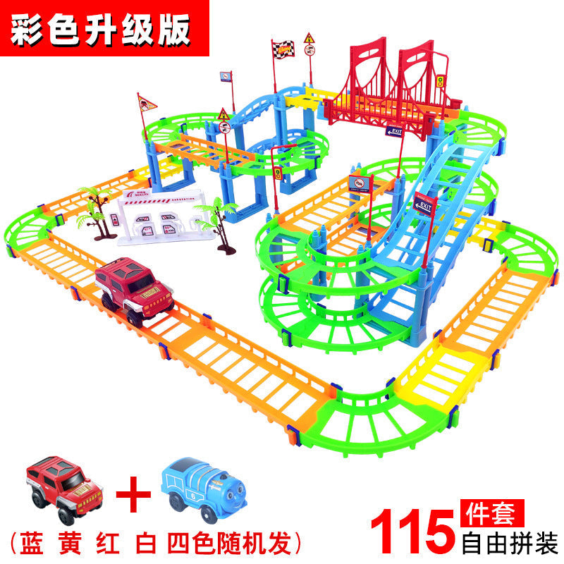 DIY Versatile Track Car Assembly Electric Kids Educational Toy Car City Train (Direct Shipping Available, Free Shipping)