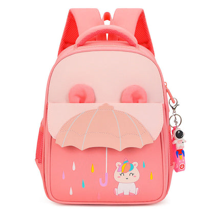 Cross-Border Ready Stock New Kids Umbrella Design Backpack 3-7 Years Old Children, Cartoon Lightweight School Bag for Kindergarten & Primary School