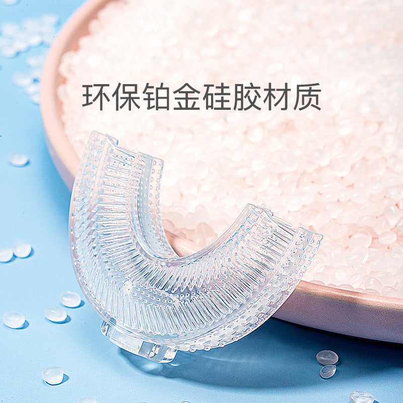 Silicone Children U-shaped Toothbrush Manual Lazy Toothbrush Baby Mouth Tooth Cleaner Wholesale