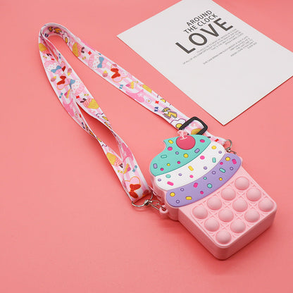 Mouse Repellent Pioneer Kids Fashion Crossbody Bag for Boys — Trendy, Cute, Casual Korean Style, Personalized Silicone Stress-Relief Bag