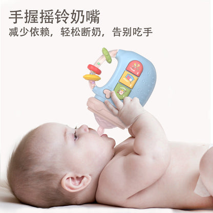 Cross-Border Baby Electric Soothing Bottle Toy, Chewable Teething Rattle, Bilingual Early Education Story Machine, Interactive