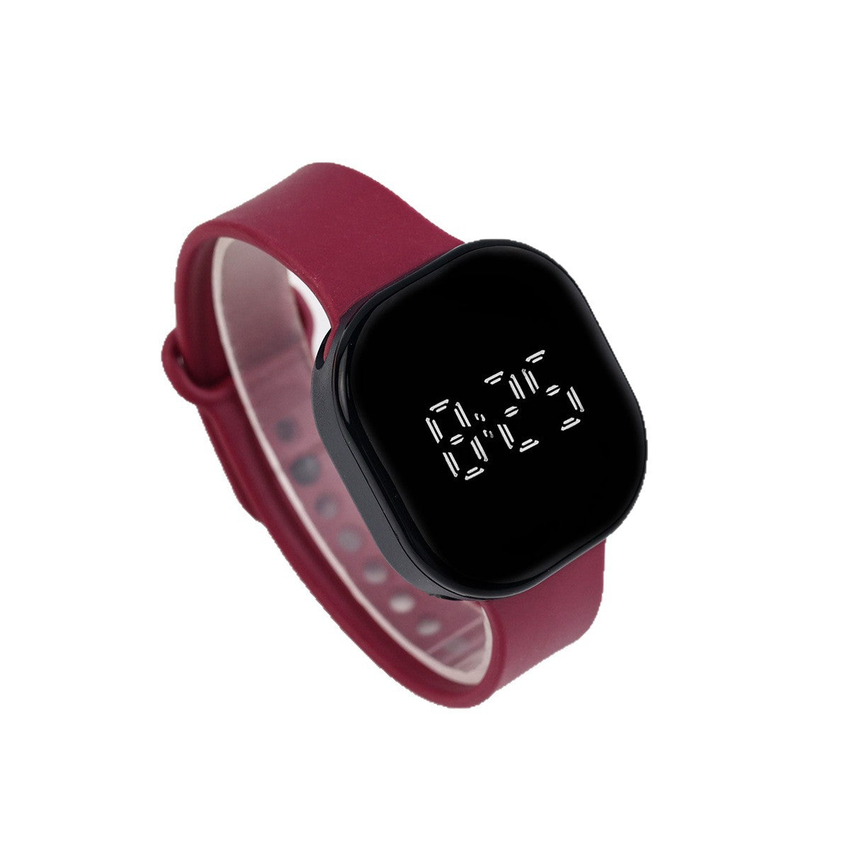 Ready-to-Ship Cross-Border LED Dual-Line Electronic Watch, Creative Tech Style, Student Square Touch, Minimalist Luminous Electronic Wristwatch