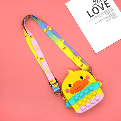 Mouse Killer Pioneer Silicone Cartoon Press Crossbody Bag Unicorn Kids Shoulder Bag Girls Crossbody Mini Square Bag Wholesale