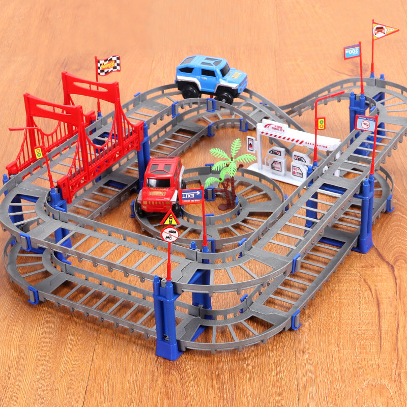 DIY Versatile Track Car Assembly Electric Kids Educational Toy Car City Train (Direct Shipping Available, Free Shipping)