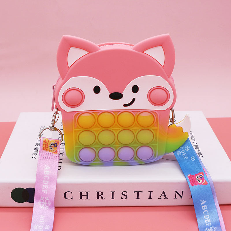 Mouse Killer Pioneer Silicone Cartoon Press Crossbody Bag Unicorn Kids Shoulder Bag Girls Crossbody Mini Square Bag Wholesale